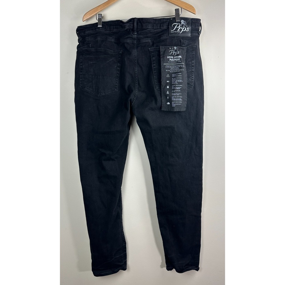 Prps Windsor Tapered Skinny Fit Jeans Black Men's Size 42 Stretch Streetwear - Picture 15 of 16